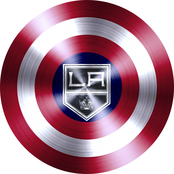 Captain American Shield With Los Angeles kings Logo vinyl decal